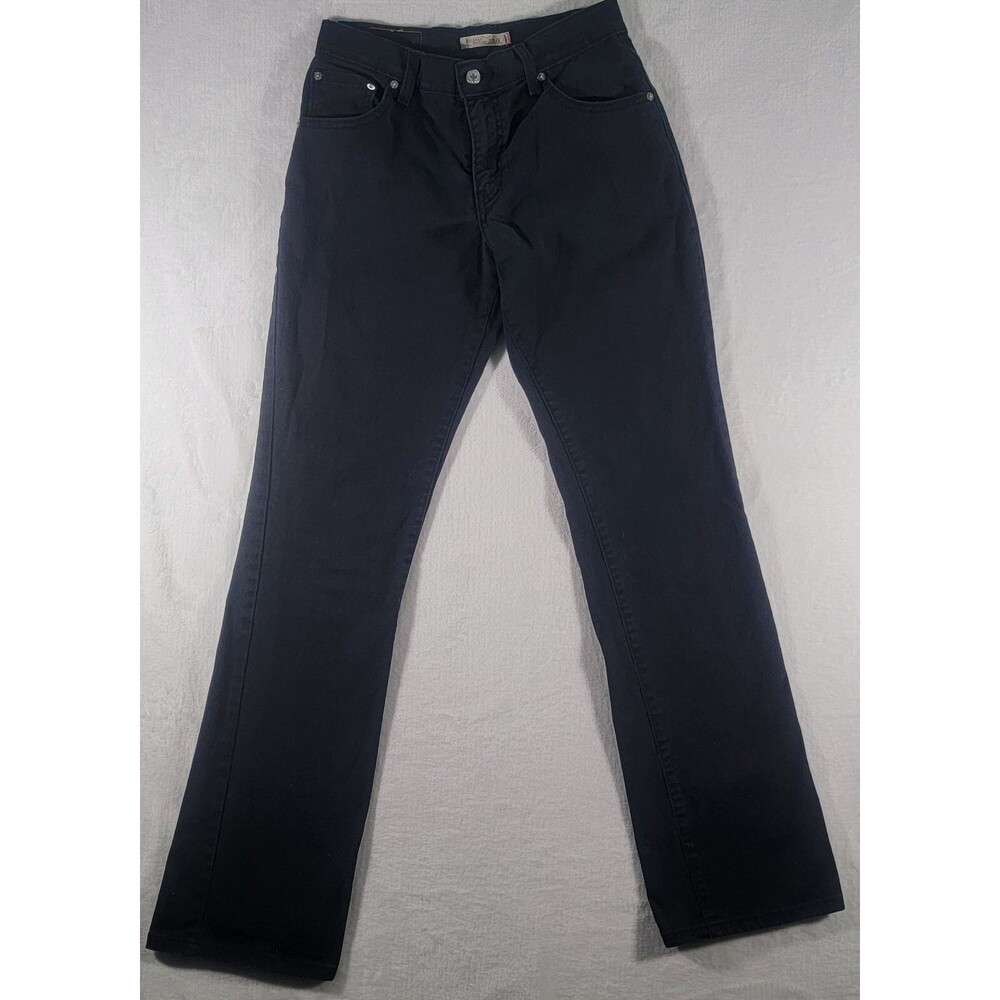 Levis Strauss Women's 550 Jeans Size 6L 6 Long Boot Cut Mid-Rise Black Denim